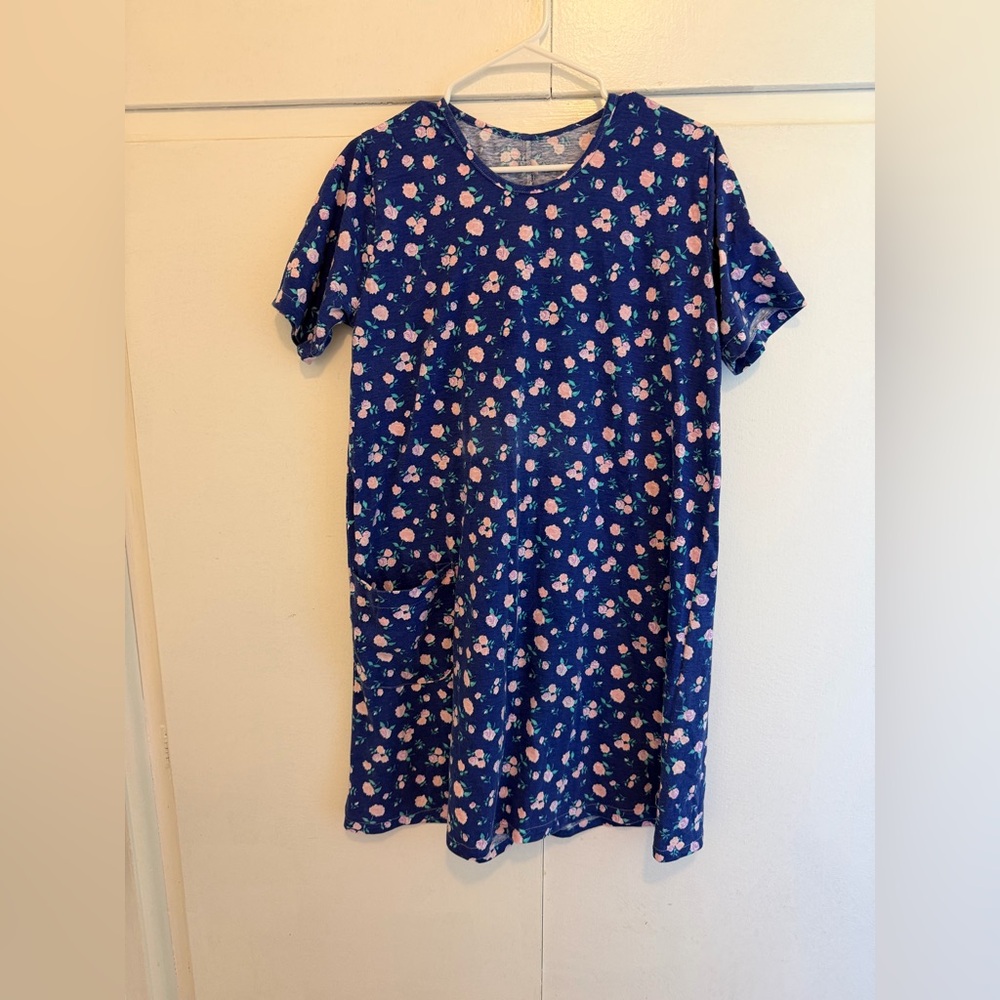Vintage Single Stitch Ditsy Floral Cottagecore Oversized Nightshirt Grannycore L
